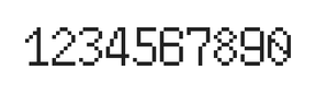 6×10数字点阵字体 ddN610AB0377
