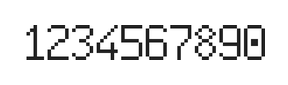 6×10数字点阵字体 ddN610AB0381