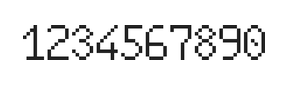 6×10数字点阵字体 ddN610AB0383
