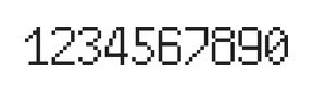 6×10数字点阵字体 ddN610AB0386
