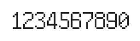 6×10数字点阵字体 ddN610AB0393