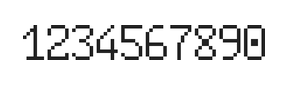 6×10数字点阵字体 ddN610AB0407