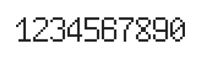 6×10数字点阵字体 ddN610AB0410