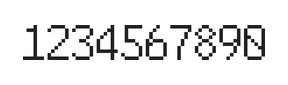 6×10数字点阵字体 ddN610AB0414
