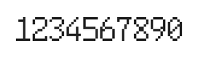 6×10数字点阵字体 ddN610AB0418