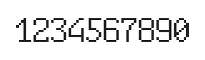 6×10数字点阵字体 ddN610AB0422