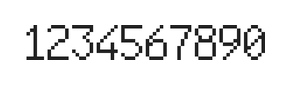 6×10数字点阵字体 ddN610AB0426