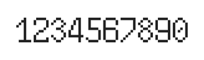 6×10数字点阵字体 ddN610AB0438