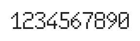 6×10数字点阵字体 ddN610AB0455