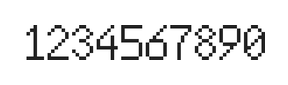6×10数字点阵字体 ddN610AB0462