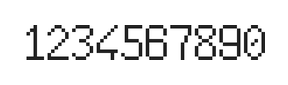 6×10数字点阵字体 ddN610AB0468