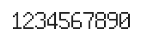 6×10数字点阵字体 ddN610AB0473