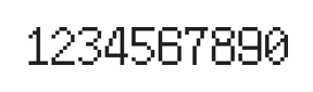 6×10数字点阵字体 ddN610AB0477