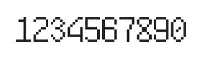 6×10数字点阵字体 ddN610AB0478