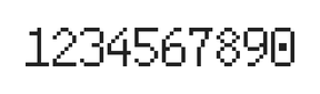 6×10数字点阵字体 ddN610AB0481