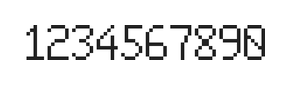 6×10数字点阵字体 ddN610AB0485
