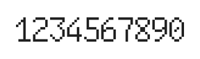 6×10数字点阵字体 ddN610AB0489