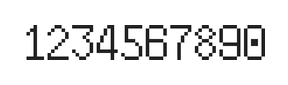 6×10数字点阵字体 ddN610AB0498