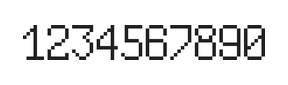 6×10数字点阵字体 ddN610AB0499