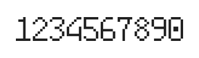 6×10数字点阵字体 ddN610AB0501