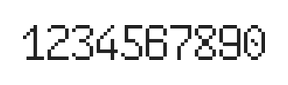 6×10数字点阵字体 ddN610AB0513