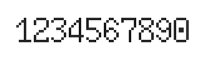 6×10数字点阵字体 ddN610AB0529
