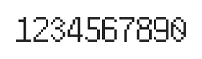 6×10数字点阵字体 ddN610AB0530