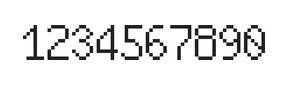 6×10数字点阵字体 ddN610AB0534