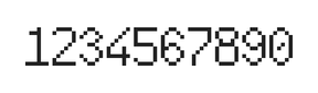 6×10数字点阵字体 ddN610AB0535