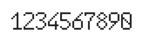 6×10数字点阵字体 ddN610AB0539