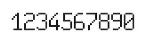 6×10数字点阵字体 ddN610AB0548
