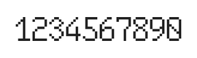 6×10数字点阵字体 ddN610AB0566