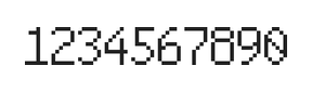6×10数字点阵字体 ddN610AB0567