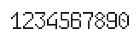 6×10数字点阵字体 ddN610AB0568