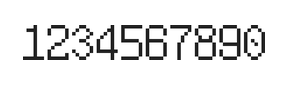 6×10数字点阵字体 ddN610AB0572