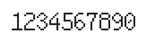 6×10数字点阵字体 ddN610AB0573