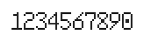 6×10数字点阵字体 ddN610AB0574