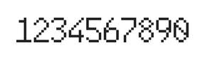 6×10数字点阵字体 ddN610AB0580