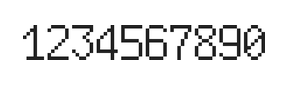 6×10数字点阵字体 ddN610AB0581