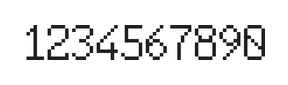 6×10数字点阵字体 ddN610AB0582