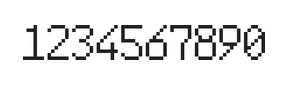 6×10数字点阵字体 ddN610AB0584