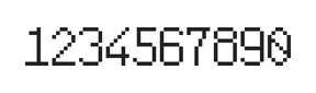 6×10数字点阵字体 ddN610AB0585