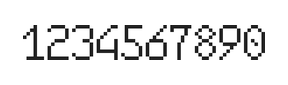 6×10数字点阵字体 ddN610AB0586