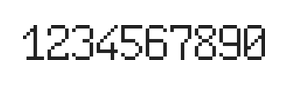 6×10数字点阵字体 ddN610AB0590