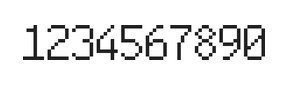 6×10数字点阵字体 ddN610AB0592