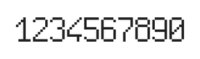 6×10数字点阵字体 ddN610AB0597