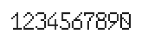6×10数字点阵字体 ddN610AB0599