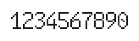 6×10数字点阵字体 ddN610AB0611