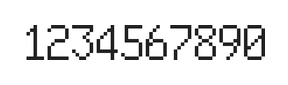 6×10数字点阵字体 ddN610AB0613