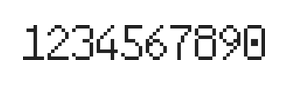 6×10数字点阵字体 ddN610AB0619